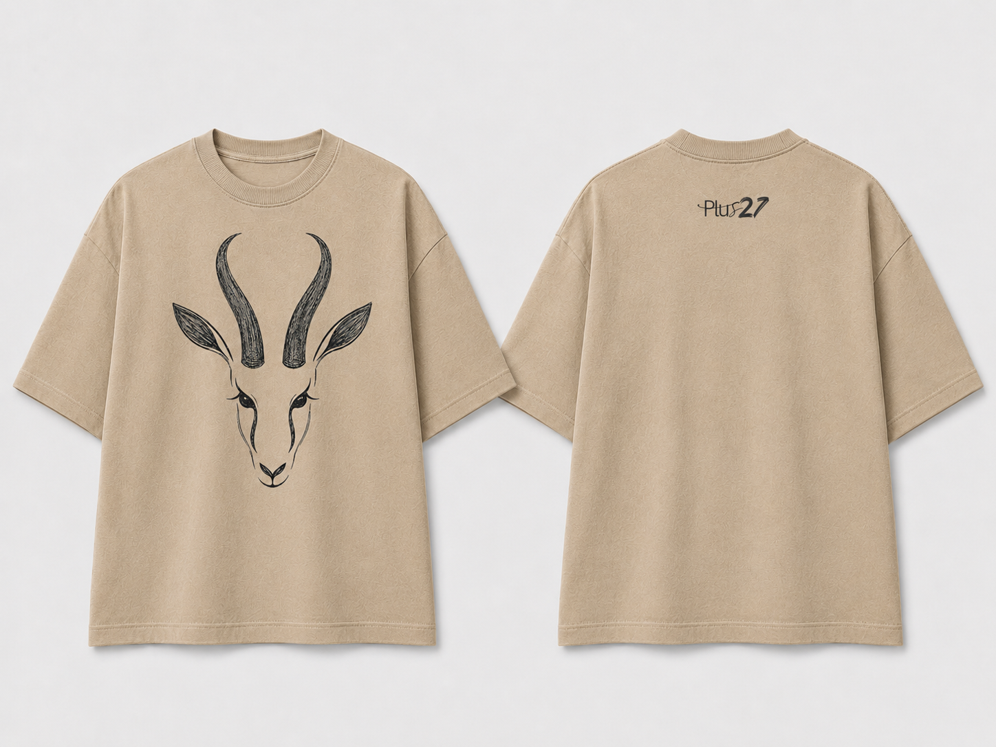Big Bok Oversized T-shirts - Sand